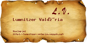 Lumnitzer Valéria névjegykártya